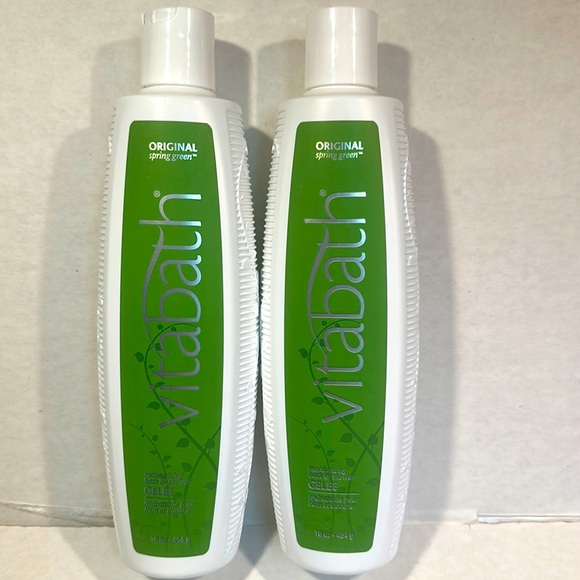 Vitabath  Original SPRING GREEN Moisturizing Bath/Shower Gelee 2 x16oz bottles - Picture 1 of 2
